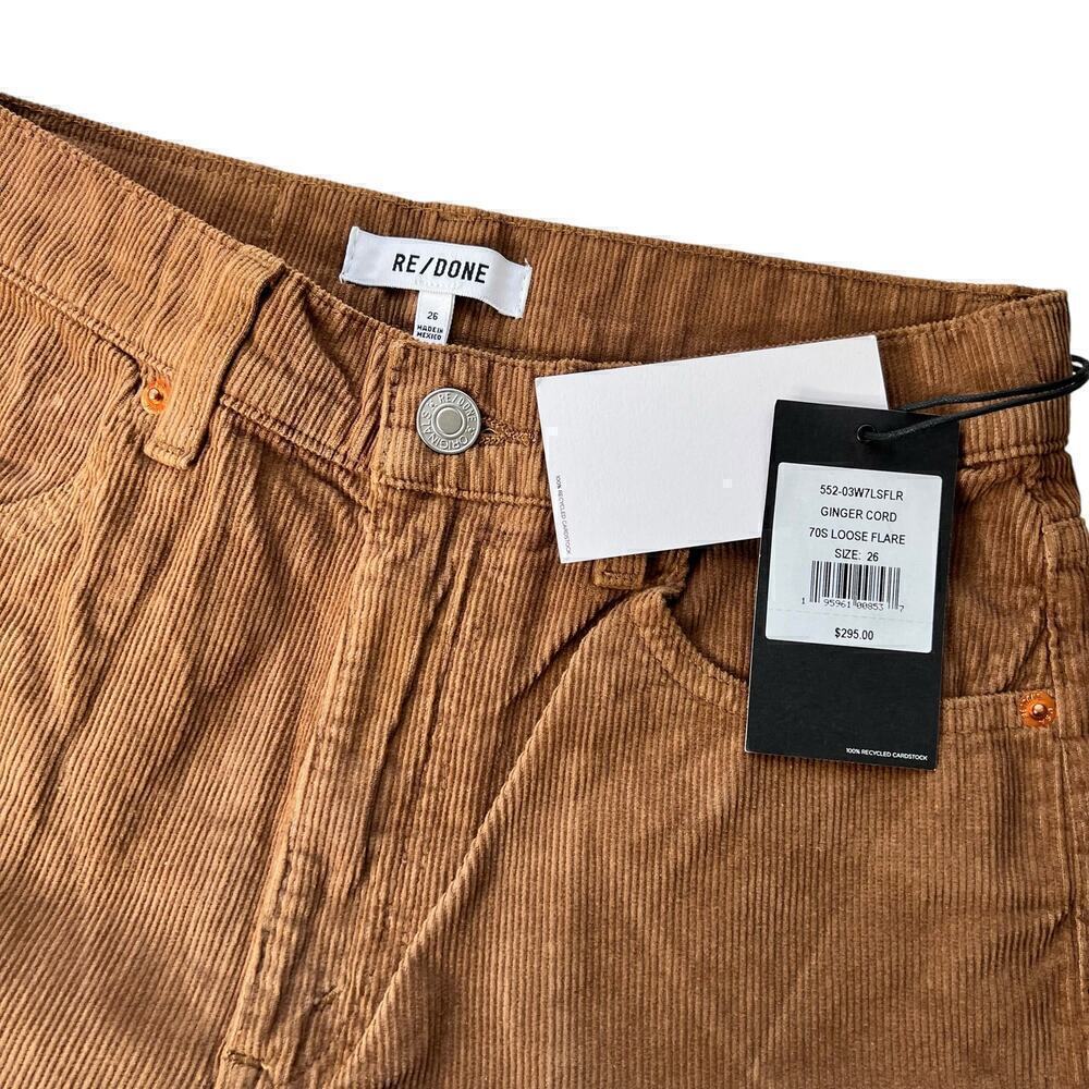 New Women’s RE/DONE 70’s Corduroy Loose Flares Size 26 - Picture 3 of 10